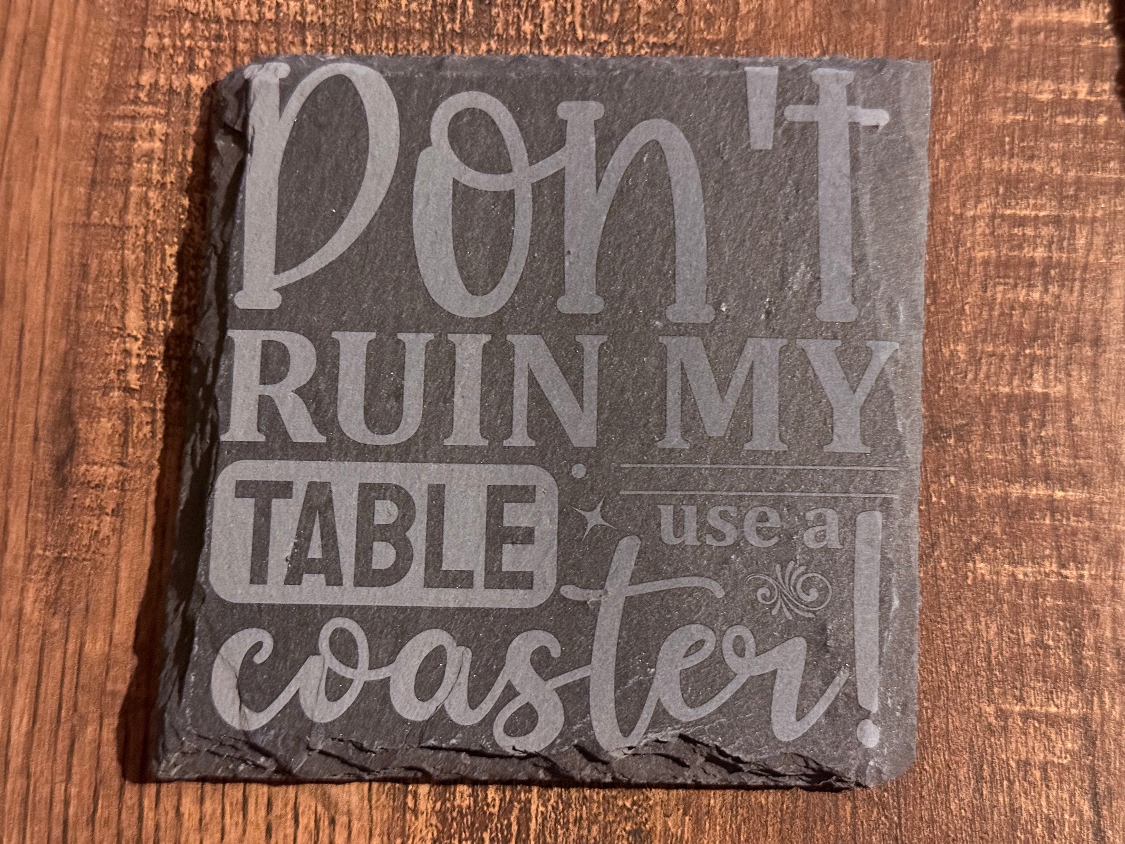 4 Pack Slate Coaster Pack - Random