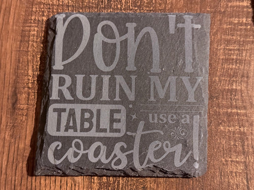 4 Pack Slate Coaster Pack - Random