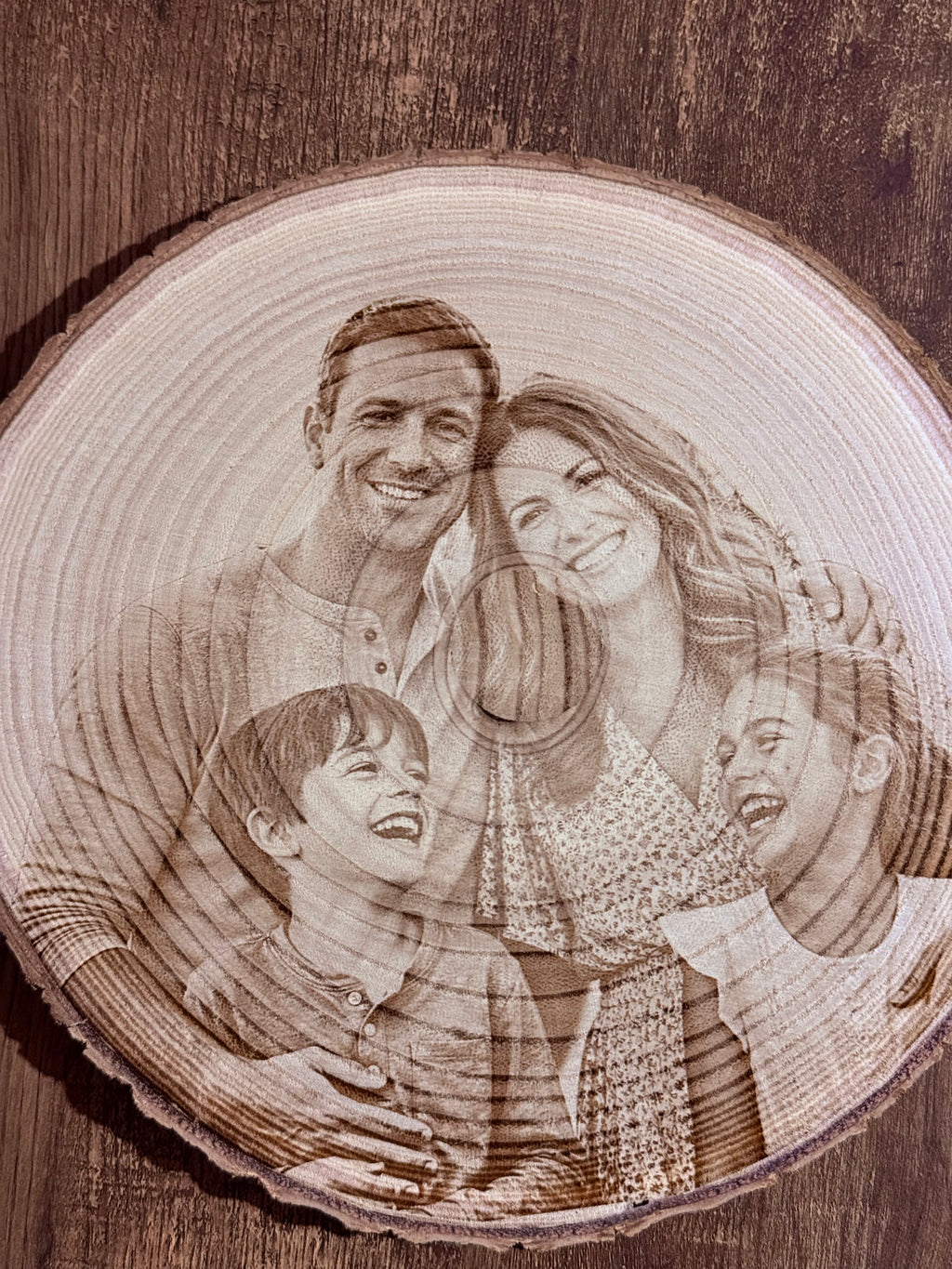 Custom Laser Engraved Wood Portrait — Approx. 9–11 Inches
