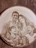 Custom Laser Engraved Wood Portrait — Approx. 9–11 Inches